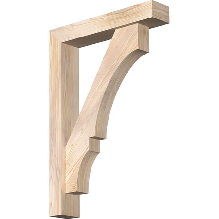 Ekena Millwork Balboa Block Smooth Bracket w/ Offset Brace, Douglas Fir, 5 1/2"W x 28"D x 40"H BKT0604X28X40BOA05SDF